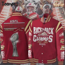 Birmingham Stallions USFL Champions Red Baseball Jacket