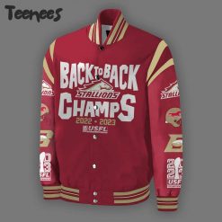 Birmingham Stallions USFL Champions Red Baseball Jacket