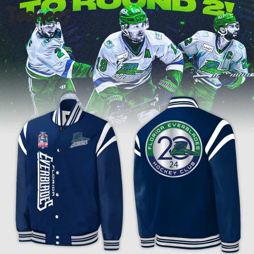 CHL Florida Everblades Kelly Cup Navy Baseball Jacket