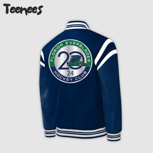 CHL Florida Everblades Kelly Cup Navy Baseball Jacket