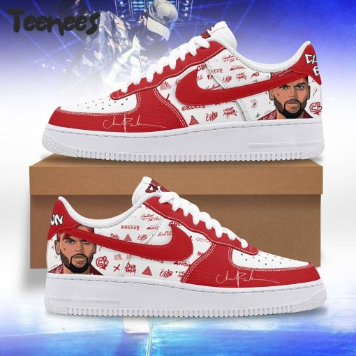 Chris Brown Breezy Red Air Force 1 Sneaker