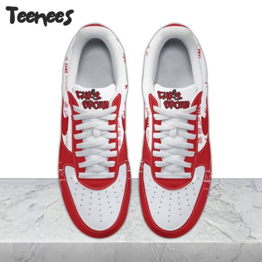 Chris Brown Breezy Red Air Force 1 Sneaker