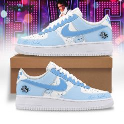 Elvis Presley King of Rock n Roll Blue Air Force 1 Sneaker