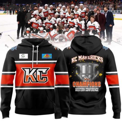 Kansas City Mavericks Western Conference Champions Black Hoodie