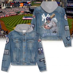 MLB New York Yankees Hooded Denim Jacket