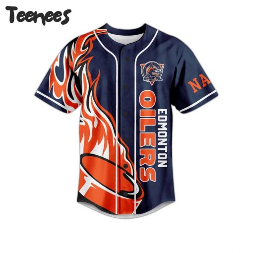 NHL Edmonton Oilers Lets Go Oilers Baseball Jersey