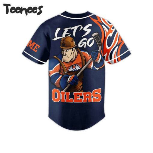 NHL Edmonton Oilers Lets Go Oilers Baseball Jersey