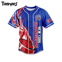 NHL New York Rangers Broadway Blueshirts Baseball Jersey