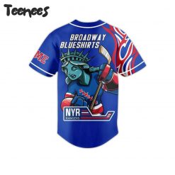 NHL New York Rangers Broadway Blueshirts Baseball Jersey