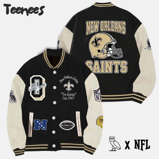 OVO x NFL New Orleans Saints Baseball Jacket