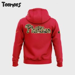 Philadelphia Phillies Military Appreciation Red Hoodie