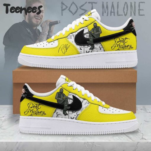 Post Malone Signature Gold Air Force 1 Sneaker