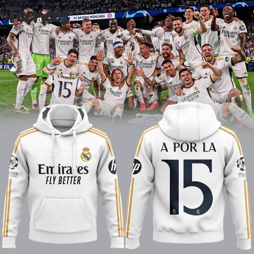 Real Madrid UCL Final 2024 A Por La 15 Hoodie