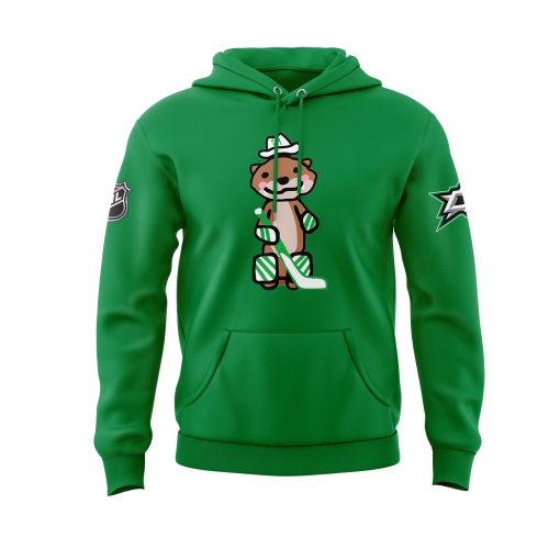 Dallas Stars Cute Bear Plays Hockey Hoodie