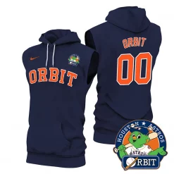 Houston Astros Orbit Navy Sleeveless Hoodie