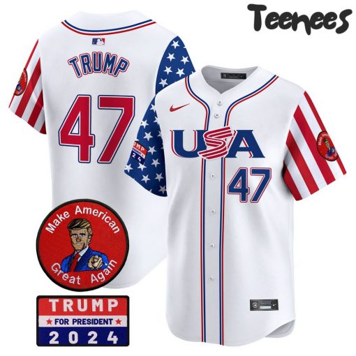 2024 Make American Great Again White Baseball Jersey