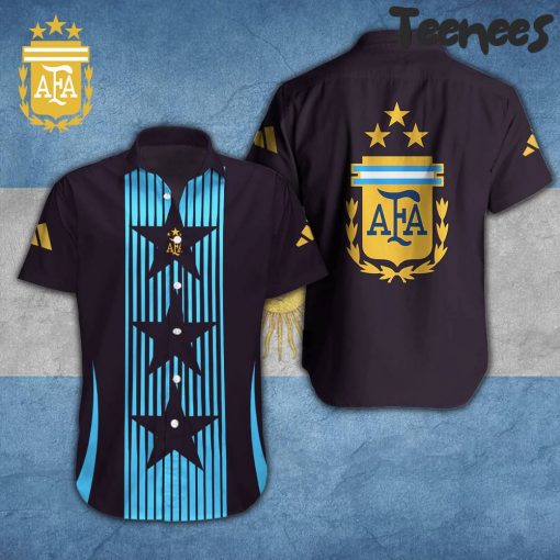 Argentina National Football Team 3-Star Button Shirt