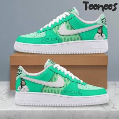 Billie Eilish Green Air Force 1 Shoes