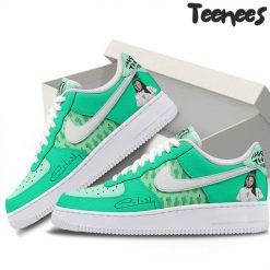 Bilie Eilish Green Air Force 1 Shoes