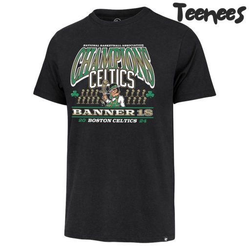 Boston Celtics 18-Time NBA Finals Champions Banner Franklin T-Shirt