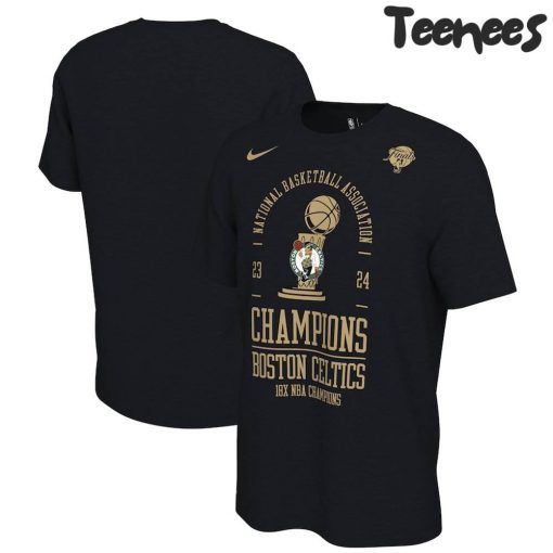 Boston Celtics 18-Time NBA Finals Champions Locker Room Black T-Shirt