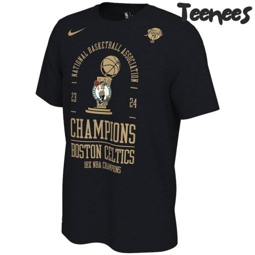 Boston Celtics 18-Time NBA Finals Champions Locker Room Black T-Shirt