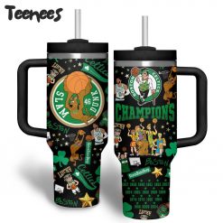 Boston Celtics 2024 Finals Champions Black Stanley Tumbler 40oz