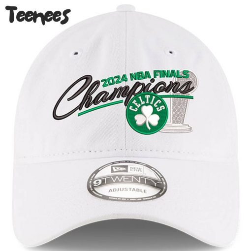 Boston Celtics 2024 Finals Champions Script Adjustable White Hat