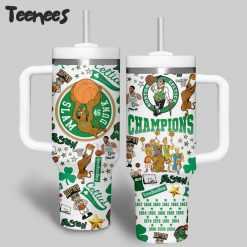 Boston Celtics 2024 Finals Champions Whtie Stanley Tumbler 40oz