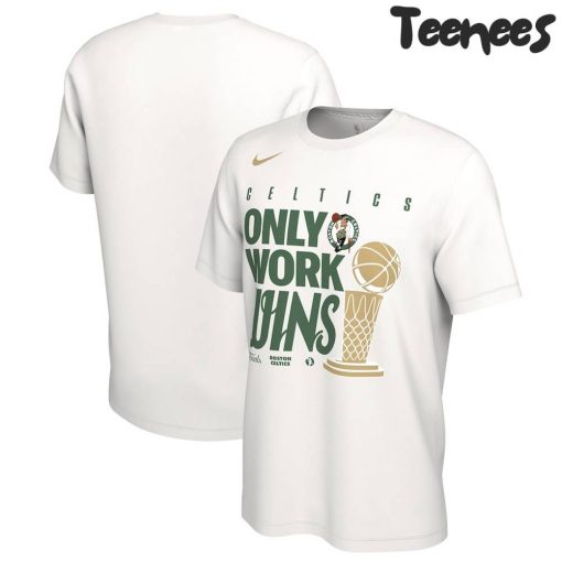 Boston Celtics 2024 NBA Finals Champions Celebration Parade White T-Shirt