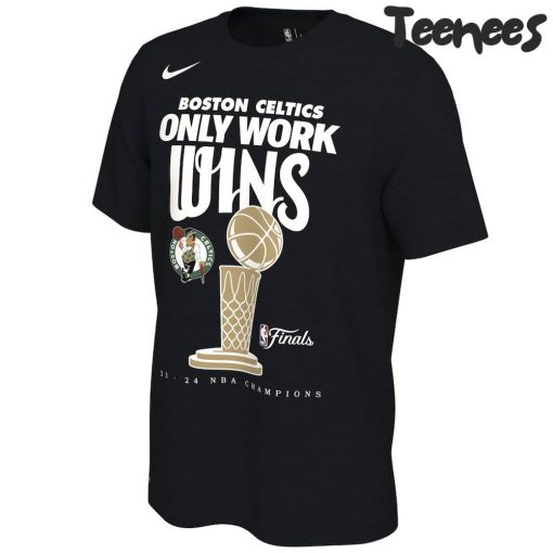 Boston Celtics 2024 NBA Finals Champions Celebration Trophy T-Shirt