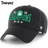 Boston Celtics Black 2024 Finals Champions Squared Up Adjustable Hat