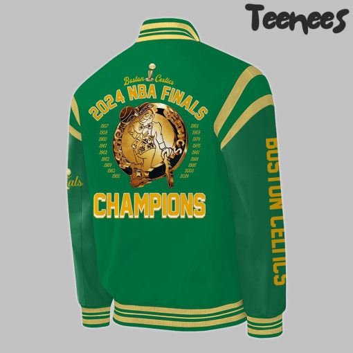 Boston Celtics 2024 WORLD CHAMPIONS 18-Time NBA Finals Baseball Jacket