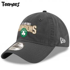 Boston Celtics Graphite 2024 NBA Finals Champions Arched Adjustable Hat