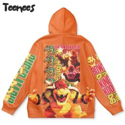 Bowser Super Mario Orange Hoodie