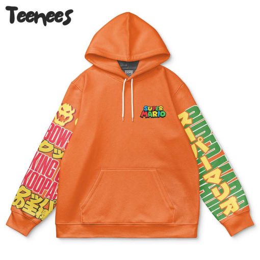 Bowser Super Mario Orange Hoodie