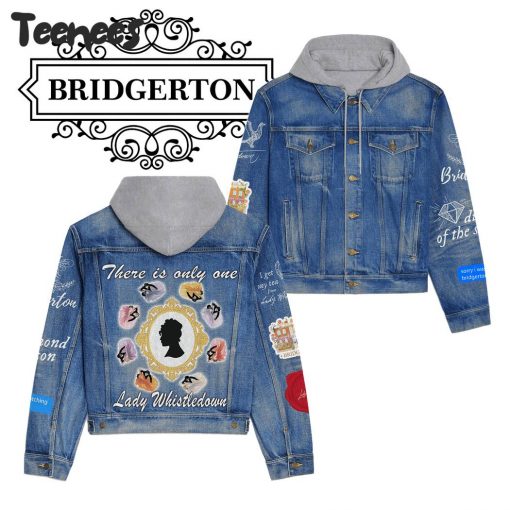 Bridgerton Lady Whistledown Hooded Denim Jacket