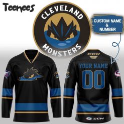 Cleveland Monsters Personalized Black Hockey Jersey