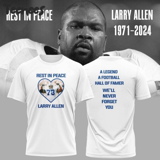 Dallas Cowboys Larry Allen Rest In Peace White Shirt