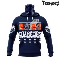 Edmonton Oilers 2024 Western Conference Champions Navy Hoodie