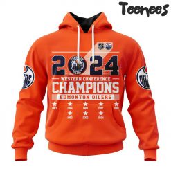 Edmonton Oilers 2024 Western Conference Champions Orange Hoodie