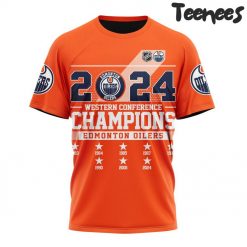 Edmonton Oilers 2024 Western Conference Champions Orange Hoodie