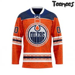 Edmonton Oilers Personalized Native Design Hockey Jersey