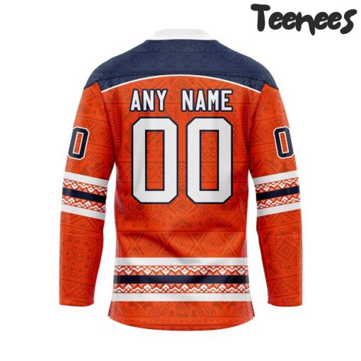 Edmonton Oilers Personalized Native Design Hockey Jersey