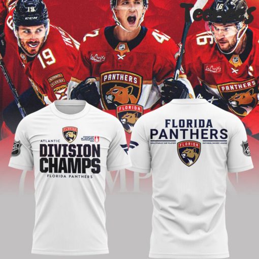 Florida Panthers Division Champs 2024 White T-Shirt