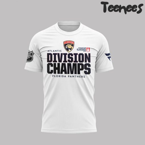 Florida Panthers Division Champs 2024 White T-Shirt