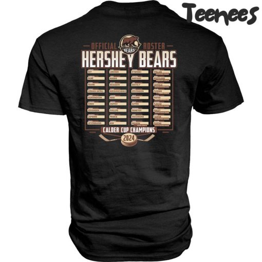 Hershey Bears 2024 Calder Cup Champions Roster T-Shirt