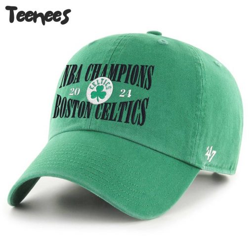 Kelly Green Boston Celtics 2024 Finals Champions Roundabout Clean Up Adjustable Hat