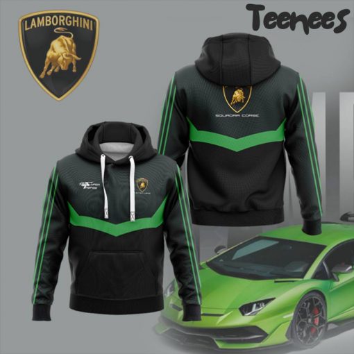 Lamborghini Squadra Corse Black Green Hoodie