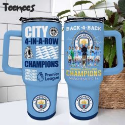 Manchester City Football 4 In A Row Champion Stanley Tumbler